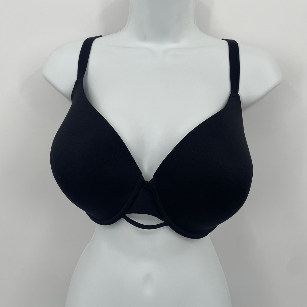 Hanes Ultimate T-Shirt Bra Black Underwire Full Coverage MHG563 Size 2XL+